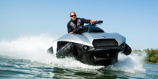 The Quadski can hit 45mph on land or on water - not too shabby. Quadski top speed 45mph