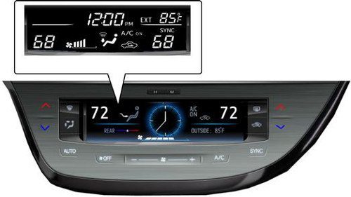 A close-up view of the new IntelliTouch control system IntelliTouch climate controls