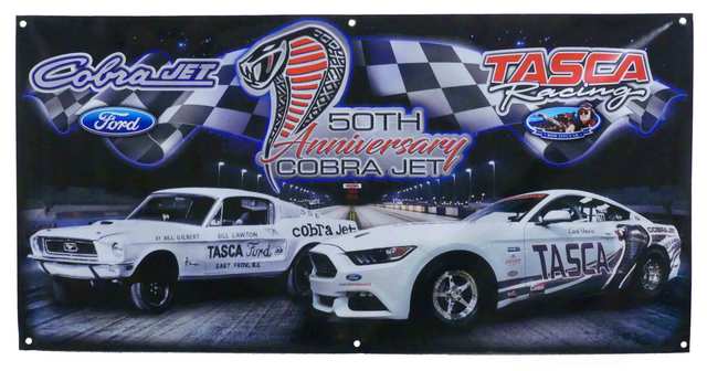 Tasca Ford Mustang Cobra Jet 50th Anniversary Banner Cj Banner