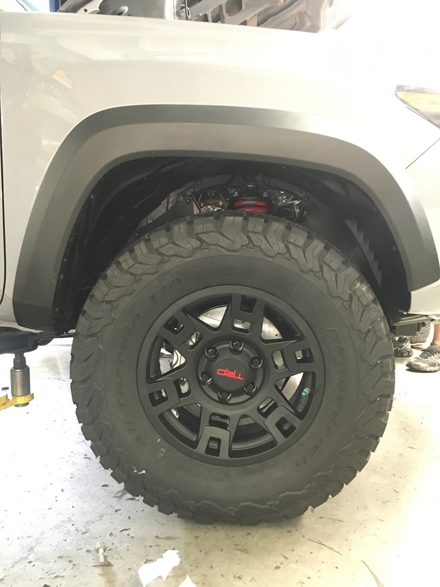 TRD 17" Matte Black OffRoad Wheel and Tire Combo (PKPTR2035110BK